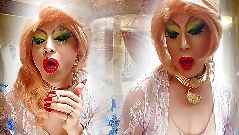 Busty blonde and brunette sluts get fucked with dildo