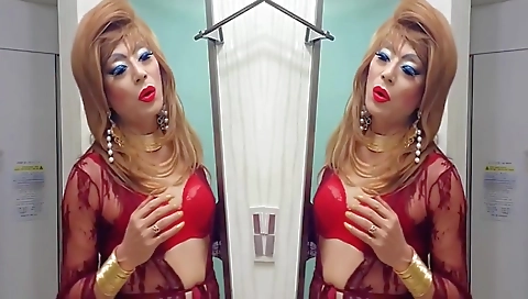 Busty shemale girl with a sexy face and a big ass enjoys a hot fuck