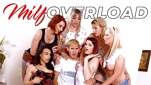 Hot teen shemale group fuck scene with hot threesome scene