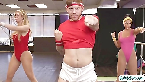 Sexy young blonde fucked on bed